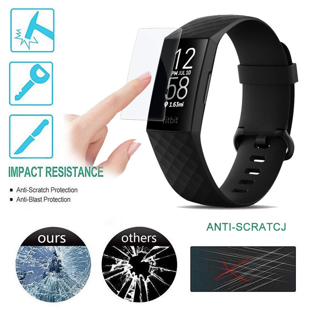 5Pcs Clear Soft Tpu Beschermende Film Voor Fitbit Lading 4 Smart Bands Anti-Kras Screen Protector Cover Smart horloge Accessoires