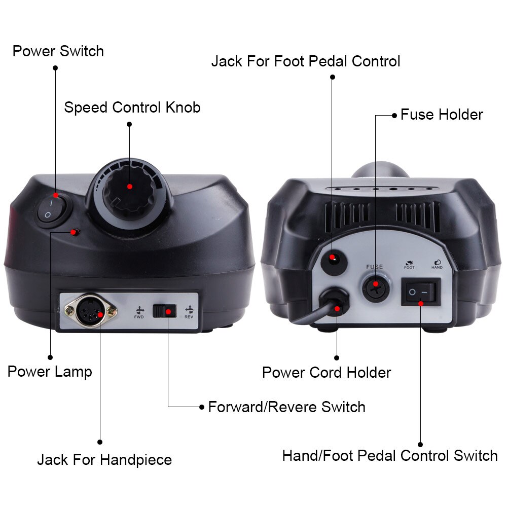 Elektrische Manicure Machine Nail Boren Tool Set Pedicure Apparaat Frezen Diamond Cutters Cuticle Remover Bestanden Mill Cutter