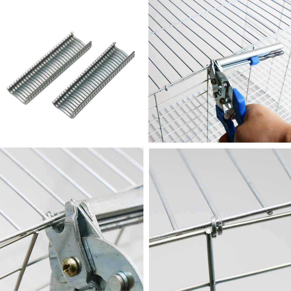 Farm Animal Wire Cages Hog Ring Plier And M Clips Staples Chicken Mesh Cage Wire Fencing Caged Clamp Poultry Installation Pliers