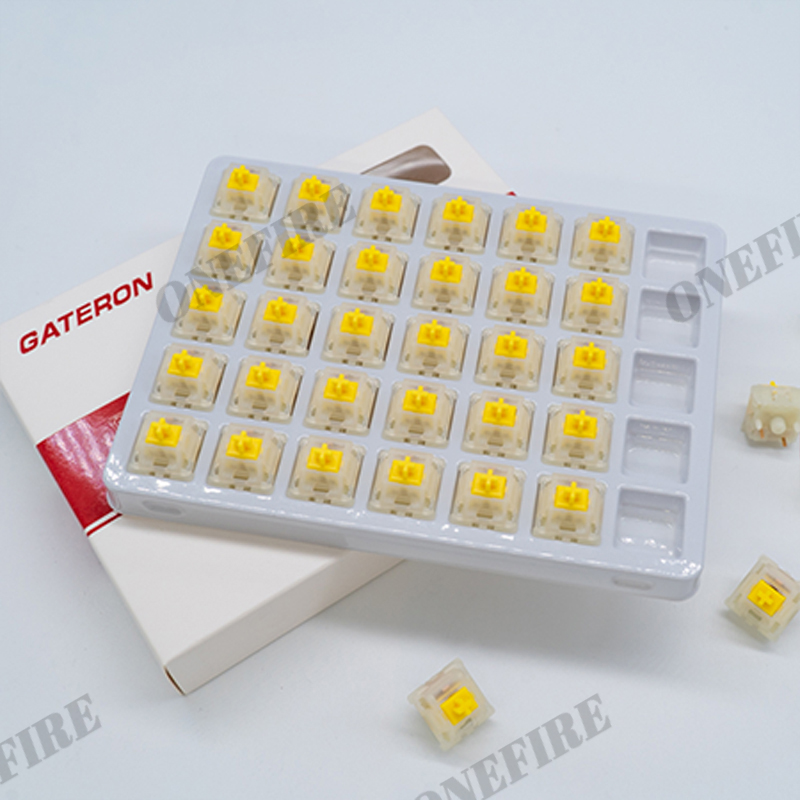Gateron Milky Pro Switches Milky Yellow Pro Red Linear Pre Lubed Switch SMD RGB Mx Stem Switch for Mechanical Keyboard 5pin POM