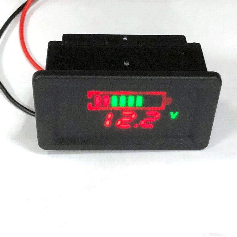 Waterproof 12V Lead-Acid Battery Status Capacity LED Display Indicator Voltmeter Q1QE
