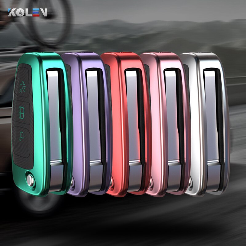 TPU Carbon Fiber Car Key Case Cover Fob For Ford Focus 2 3 MK3 Ranger C-Max S-Max Mondeo Fuga Galaxy Transit Tourneo Custom