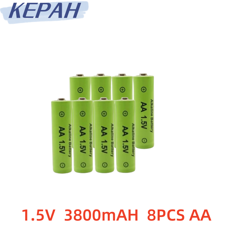 1.5V AA3800mAh rechargeable battery, 1 5V charger, AA flashlight, toy watch, MP3 player, wireless keyboard, wireless mouse: GRAY