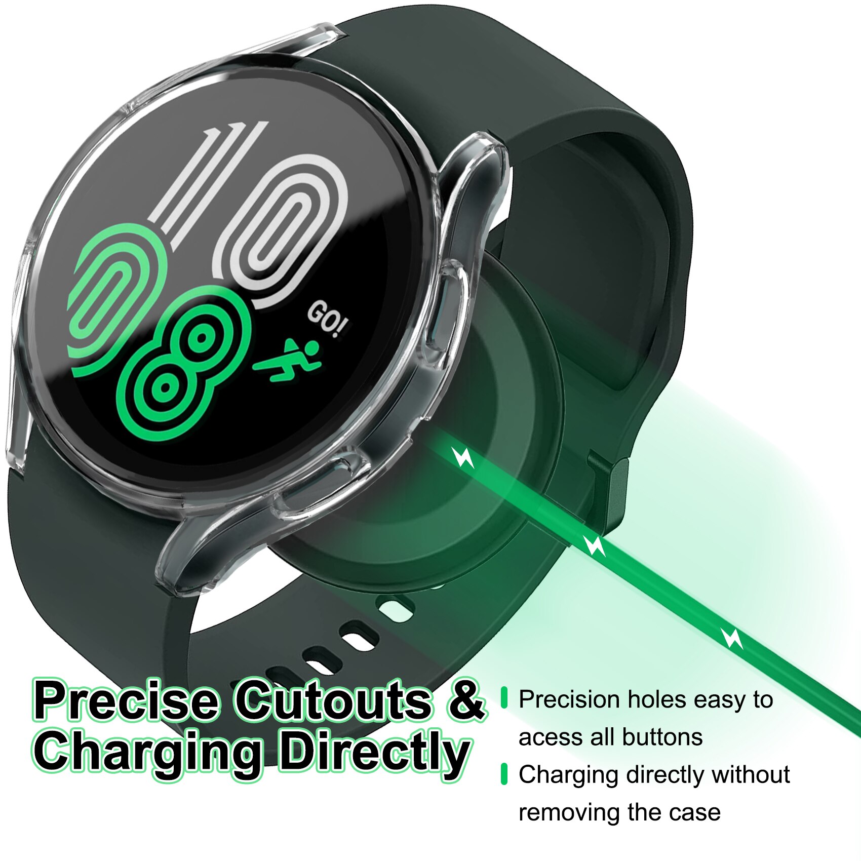 Horloge Case Voor Samsung Galaxy Horloge 4 Siliconen Tpu Scherm Beschermhoes Voor Samsung Galaxy Horloge 4 40Mm 44mm Smartwatch Bumper