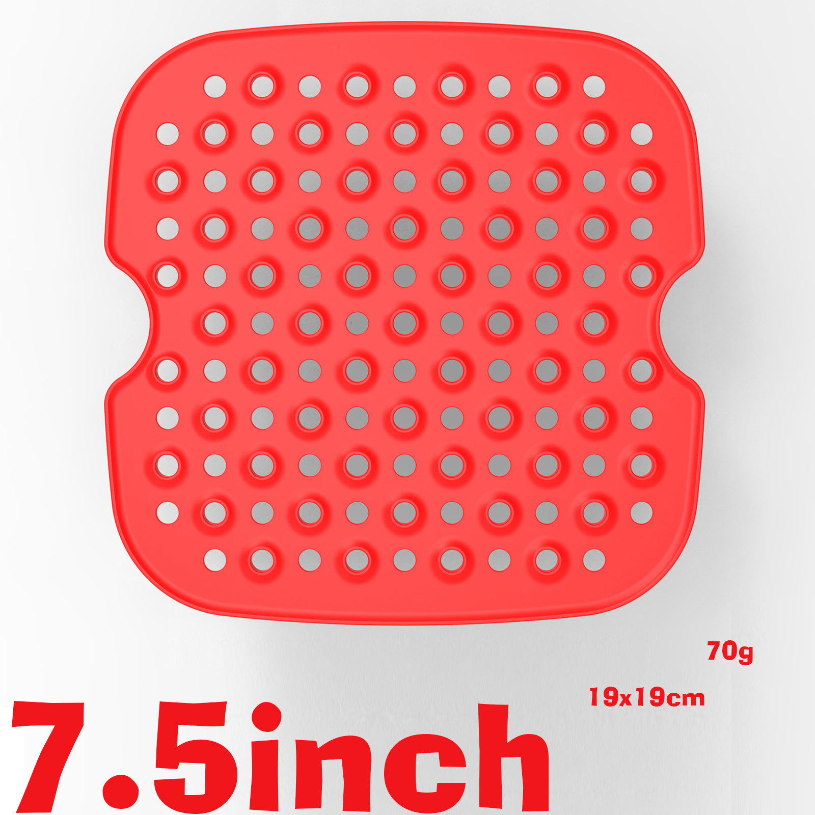Air Fryer Liner Air Fryer Mat Food Grade Non-Stick Silicone Fryer Basket For 7.5~9-Inch Air Fryers Steamers Kitchen Accessories: 03