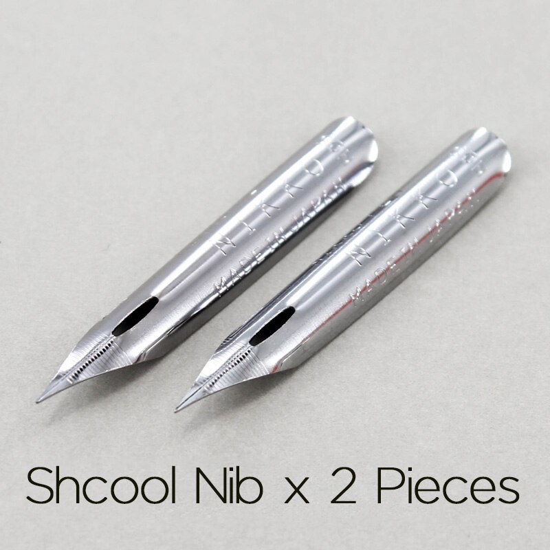 Japan Original Giant Nikko TACHIKAWA Manga G nib D nib Spoon Nib Round Nib Students line Drawing Pen Dip Pen elasticity: School Nib 2 Pieces