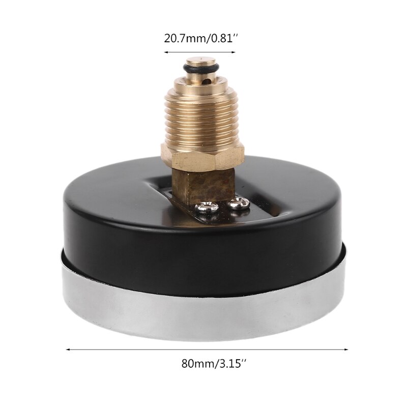 Reliable Dual Scale Mechanical Manometer Axial Temperature and Pressure Gauge for Y75 Temperature Display Instrument