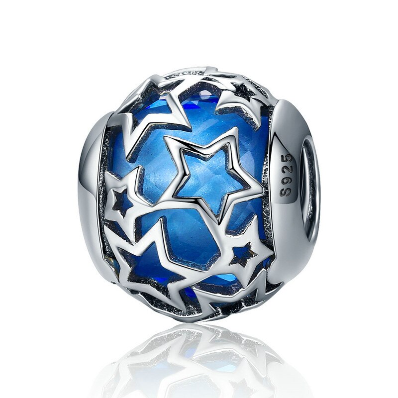 4 farbe 100% 925 Sterling Silber Klar CZ, blendend Lila Stern Reize Perle passen Charme Armbänder Sterling Silber Schmuck Machen: ECC511