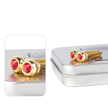 Cuerdas de guitarra acústica, pines de puente de latón, accesorios de cuerda de cono fijo, 1 ud.: Rojo