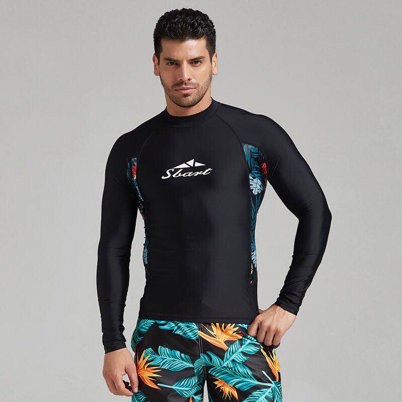 Sbart lange ærmer badetøj rashguard surf tøj dykkerdragter skjorte badedragt spearfishing kitesurf mænd rash guard