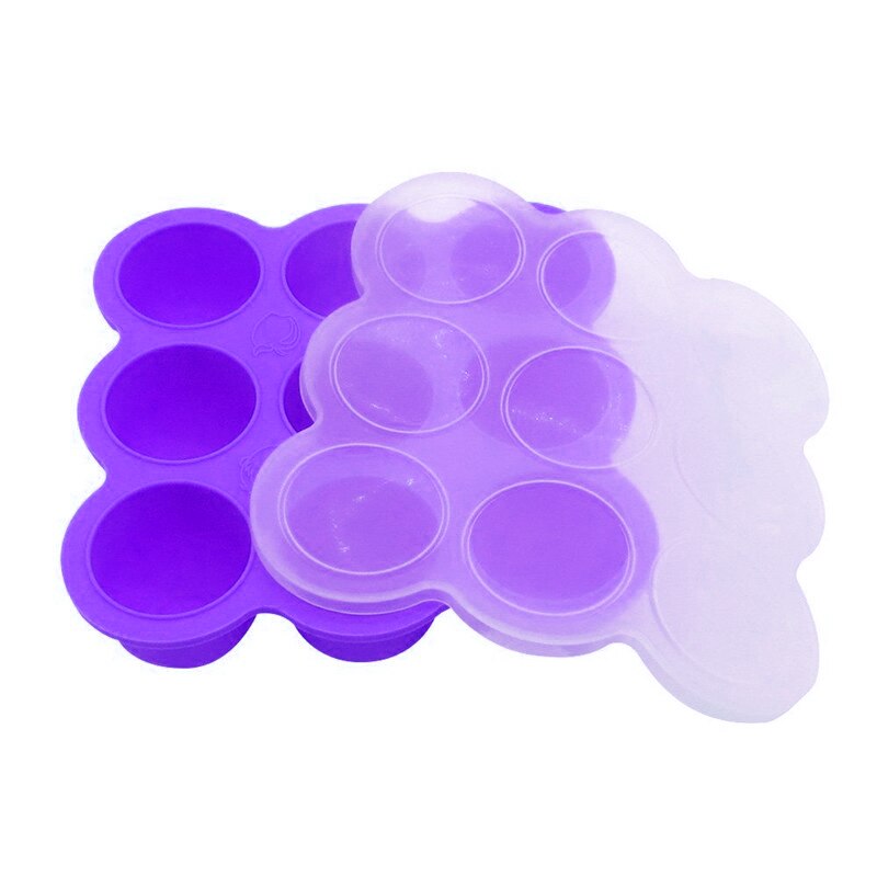 9 gürten Eis tablett bilden Baby Lebensmittel Container Silikon Obst Muttermilch Lagerung Tragbare freundlicher Geschirr Feld Gefrierfach: LILA