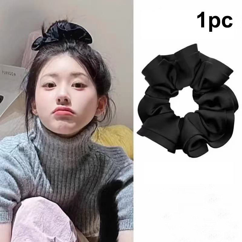 Coleteros negros elegantes para mujeres y niñas, bandas elásticas de goma para el cabello, accesorios, lazo, Anillo para el cabello, tocado de cuerda, adorno para la cabeza: Azul cielo