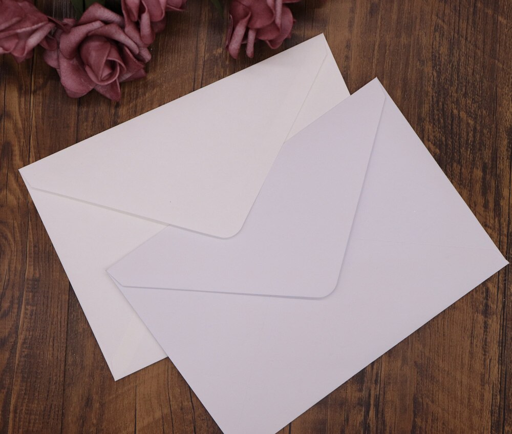 20 stk / pakke iriserende skinnende perle papir bryllup invitation kort kuvert sarte dekorationer til bryllupsfest fødselsdag begivenheder