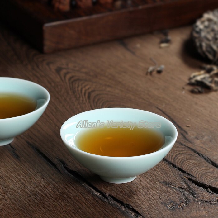 Bamboo hat cup Pottery China Porcelain coffee cup Chinese Longquan Celadon Teacup cups tea set ceramic cup Gaiwan teaware bowl