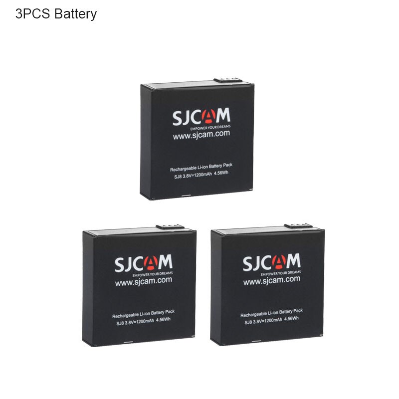 SJCAM SJ8 Batteria - 1200mAh Li-Ion Ricaricabile per SJCAM SJ8 PRO/PLUS/AIR Action Cam: 3 pz Batteria