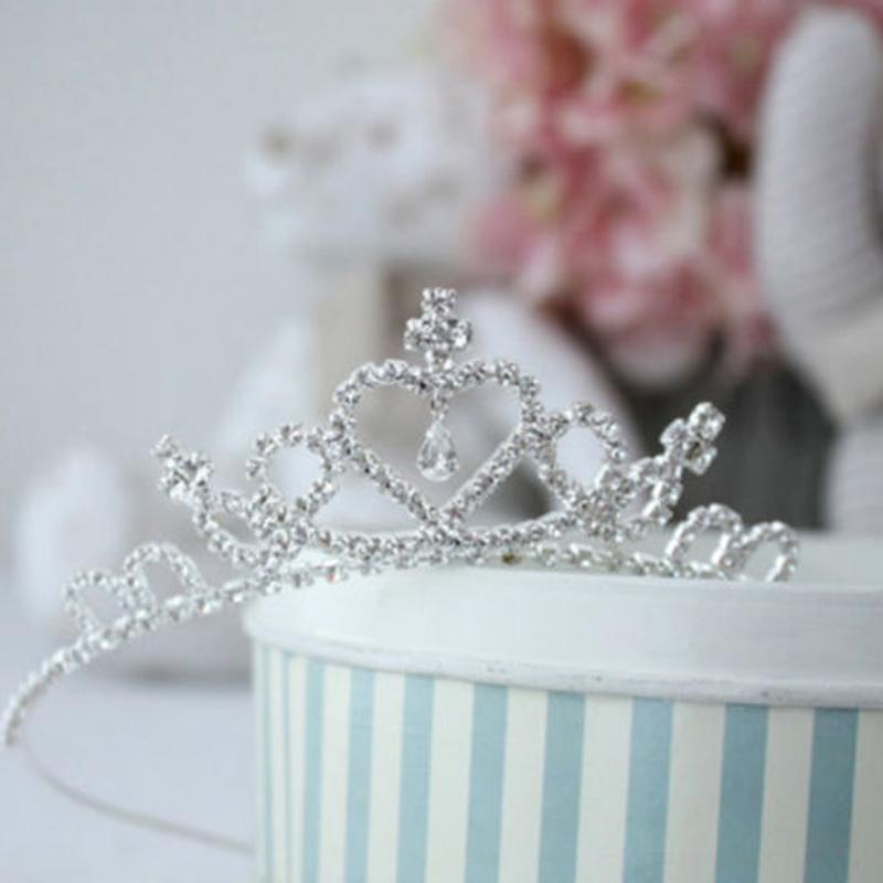 Girls Crystal Tiara Hairband Kids Girls Bridal Princess Prom Crown Party baby accessories Princess Prom Crown Headbands
