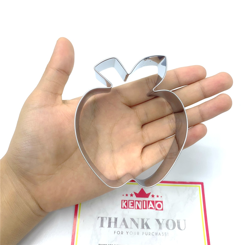 Keniao thanksgiving æblekageudstikker  - 7.3 x 6.9 cm efterår kiks fondant wienerbrød sandwichform - rustfrit stål