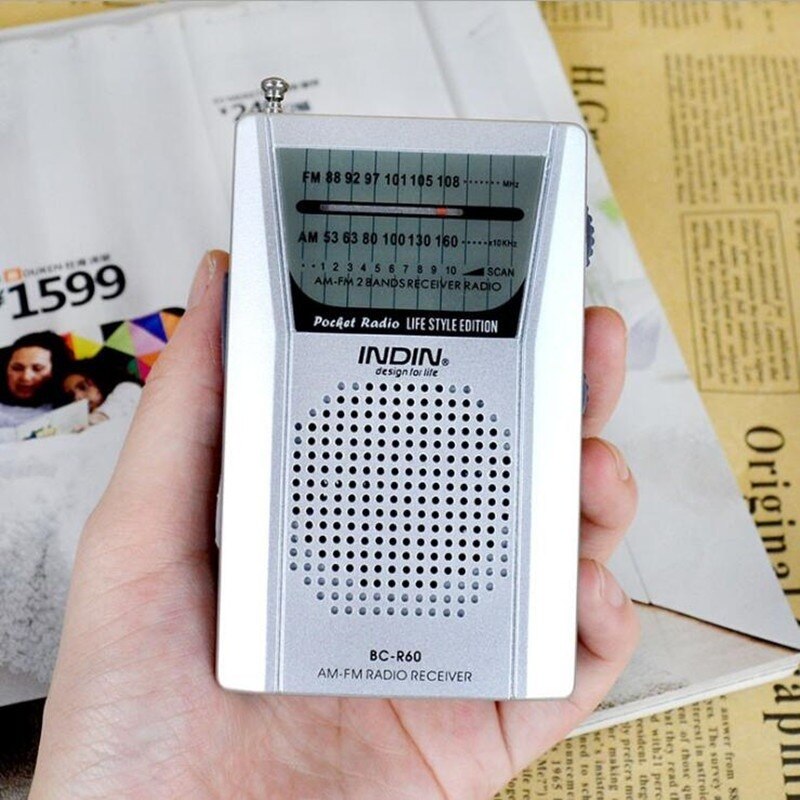 Portable Mini AM / FM Radio Antenna Telescopic Radios World Elderly Multi-Function Handheld Radio Receiver R60