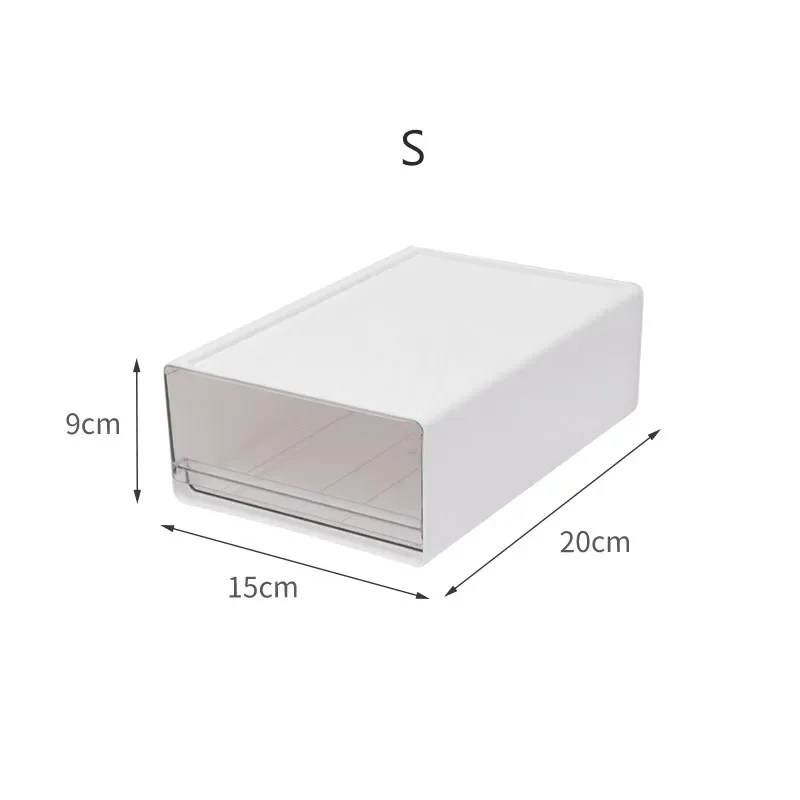 Storage Box Organizer Drawers Desktop Transparent Plastic Office File Storage Boxes Stackable Combination Organizer Cabinet: black