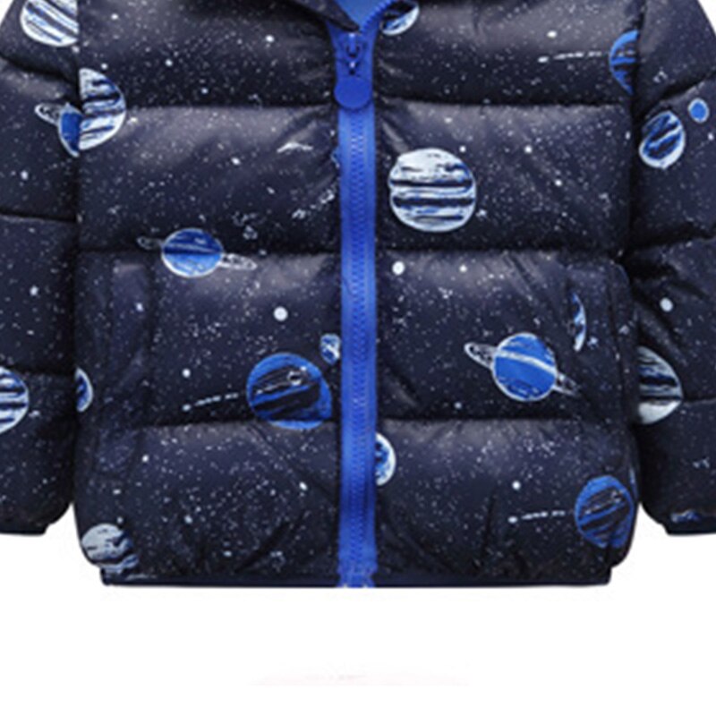 Humor Bear Cartoon Baby Padded Jacket Winter Clothes Children'S Thick Padded Clothes Boys Girls Warm Hooded Jacket