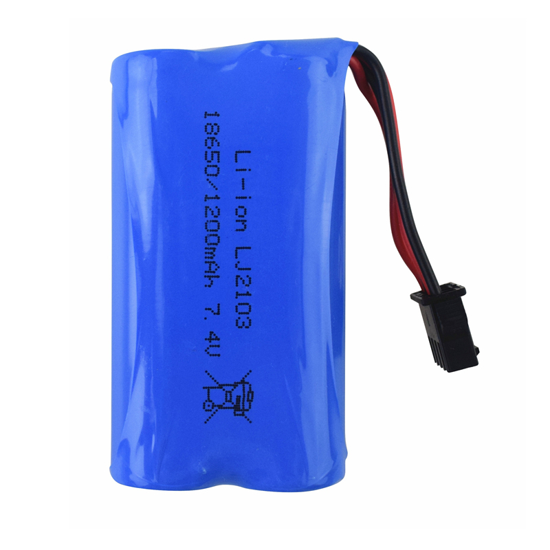 Batteria al litio 1/2/3/5 pezzi 7.4V 1200mAh per barca RC senza fili EC08, modello di navata, batteria al litio ad alta velocità di ricambio per modello di auto