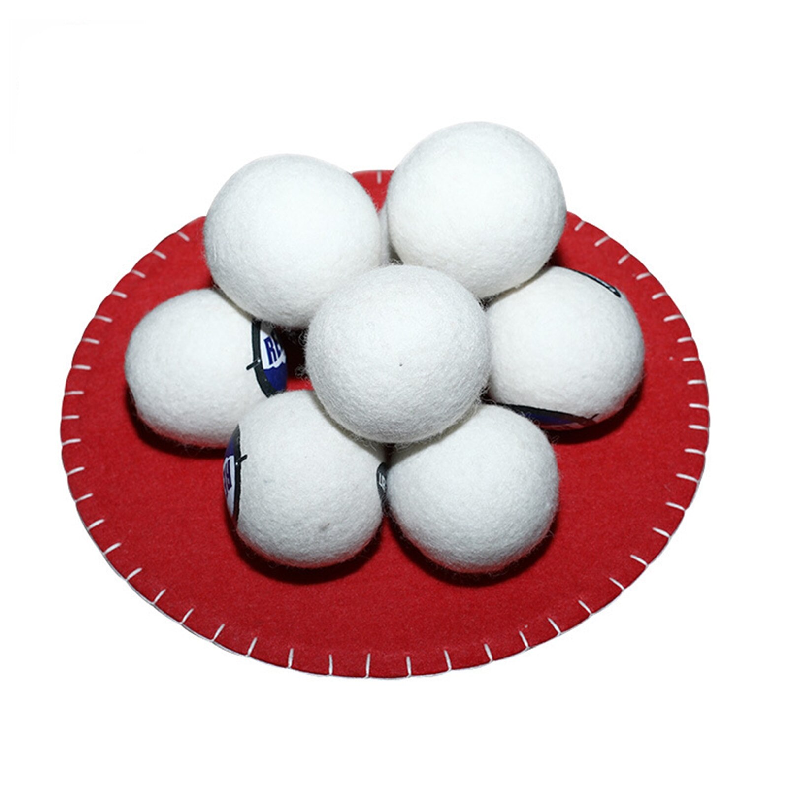 6 st / set ulltorkning tvättkulor torktumlare sparar torktid & kemikaliefilt tvättkulor ullfiltkula 7 x 7cm ^
