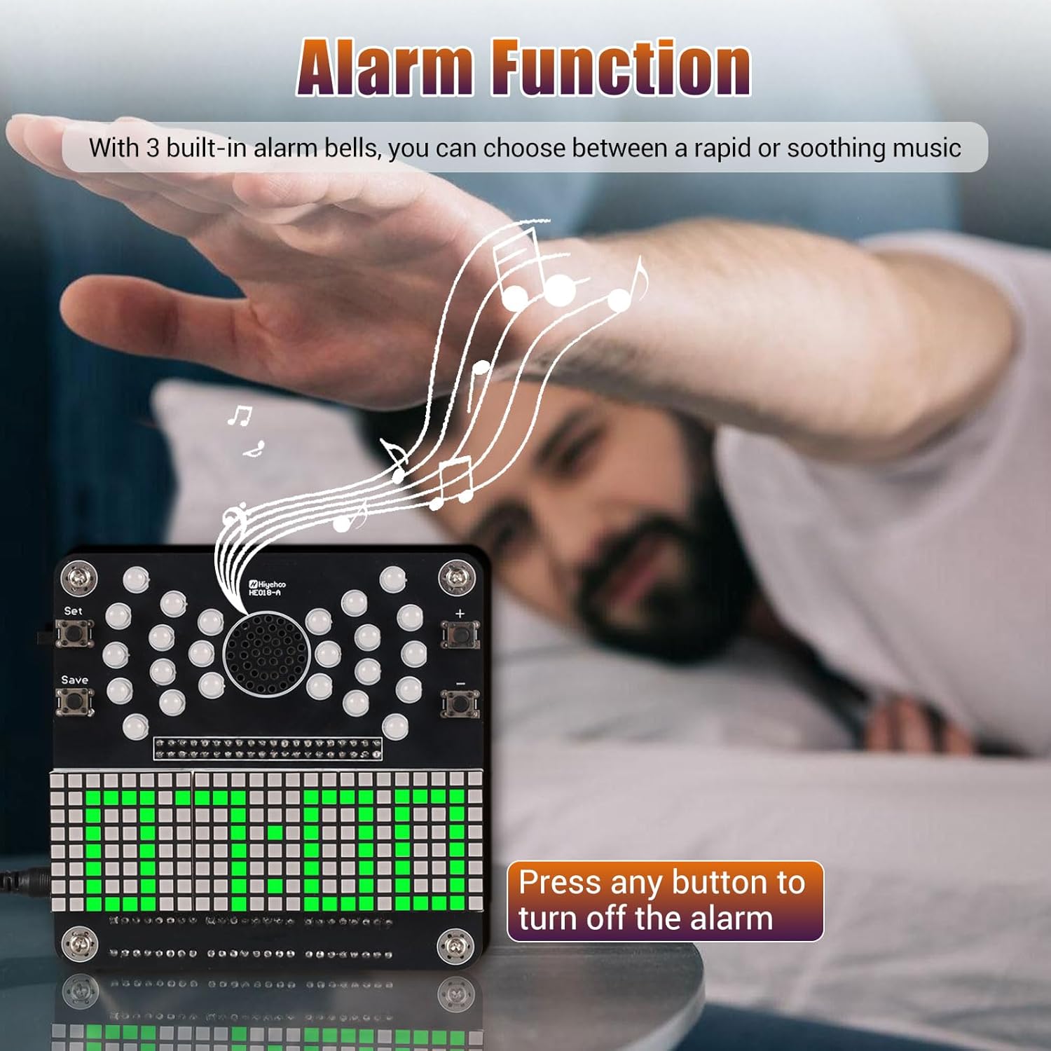 DIY Clock Soldering Project 4-Digit Digital Clock Electronic Practice Kit with LED Flashing Lights Temperature Date Display