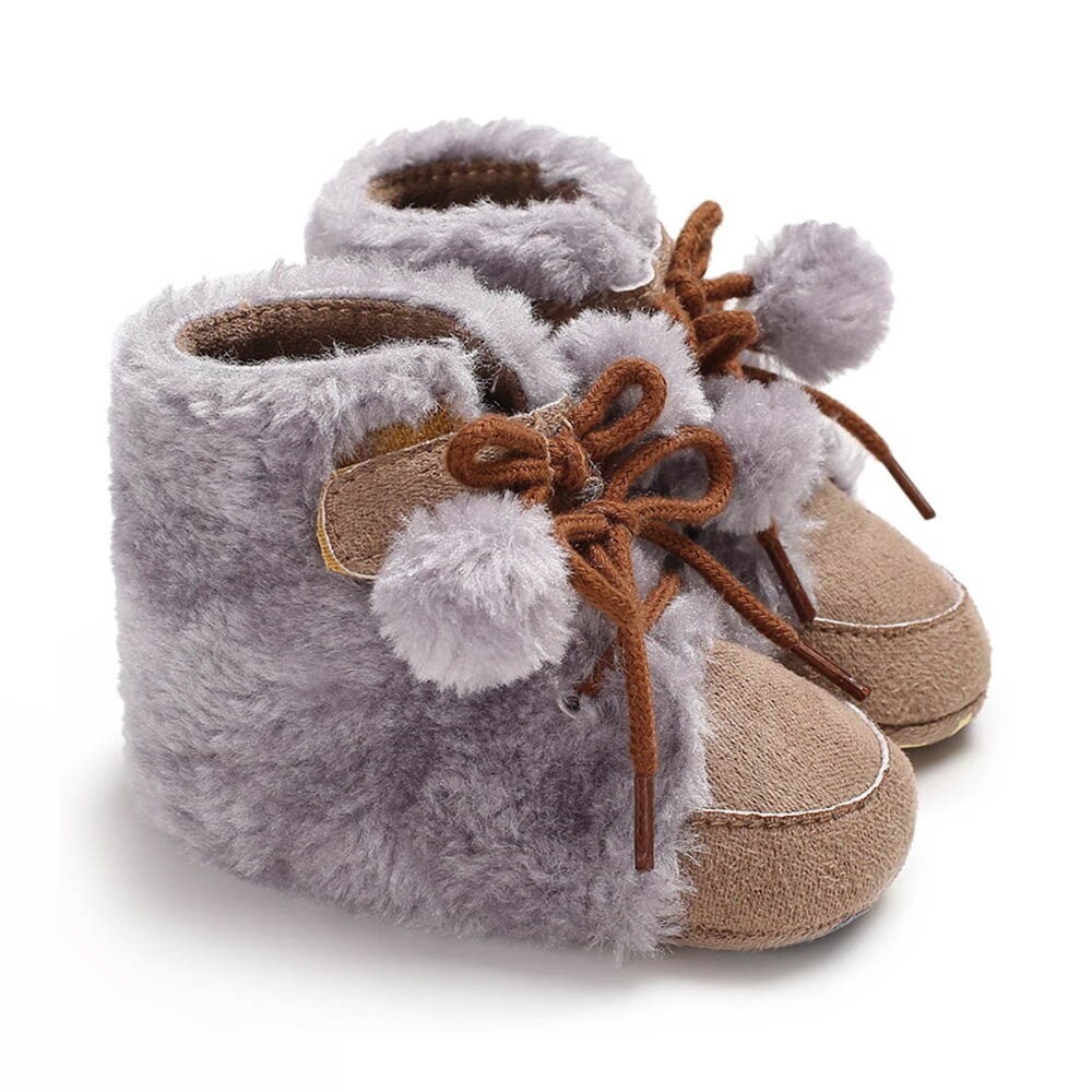 Nuovo Appena nato Del bambino Delle Ragazze Dei Ragazzi Molli Suola Scarpe Inverno Caldo Stivali anti-scontrino Scarpe Da Ginnastica 0-12M Stivali: 3 / 11