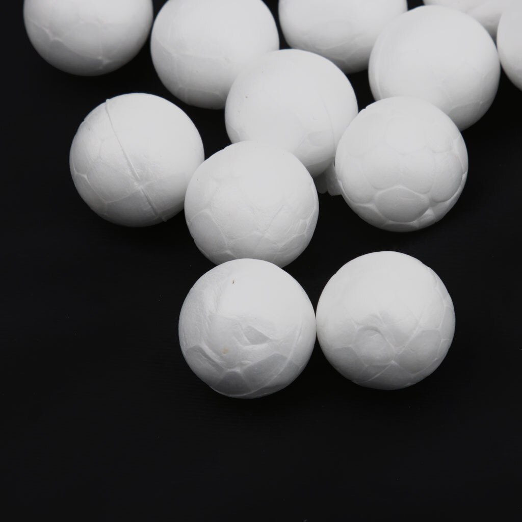 100 stücke 15mm Weiß Modelliert Fertigkeit Polystyrol Schaum Bälle Styropor Ornamente DIY freundlicher Handwerk Party Hochzeit Liefert