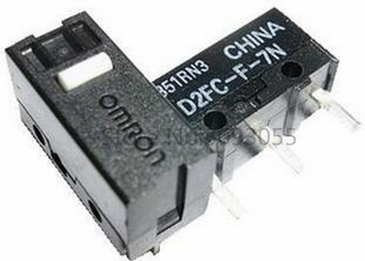 10 stks authentieke OMRON micro switch D2FC-F-7N muisknop vreten D2FC-E-7N/10 M/20 M/VAN Wit Spot fretting schakelaar