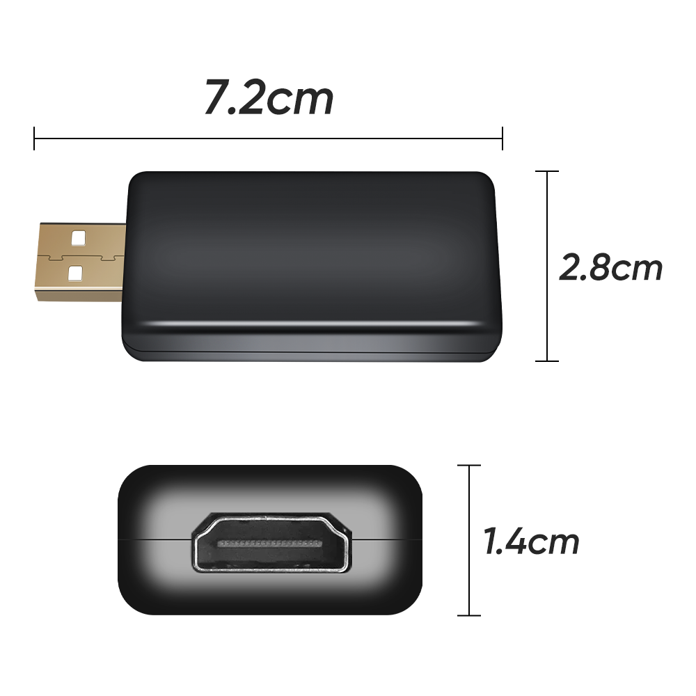 Autoradio Multimediaspeler Video AV-uitgang Sluit hoofdsteunmonitor aan voor Android-systeem USB-interface naar RCA Video Out-adapter: WHITE