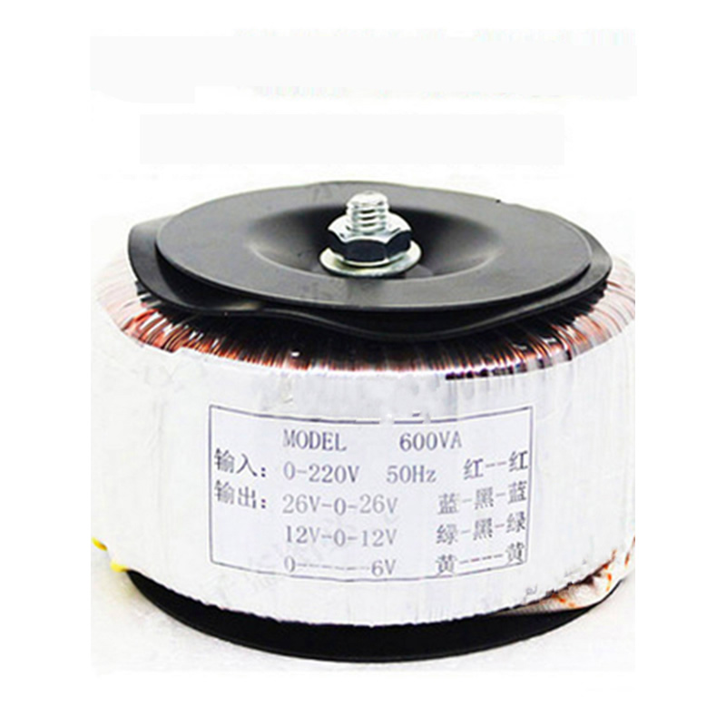 600W Audio Isolatie Toroïdale Transformator Voeding 220V Tot 26V 12V Dual 36V 18V High Power Puur Koperen Ring Runderversterker