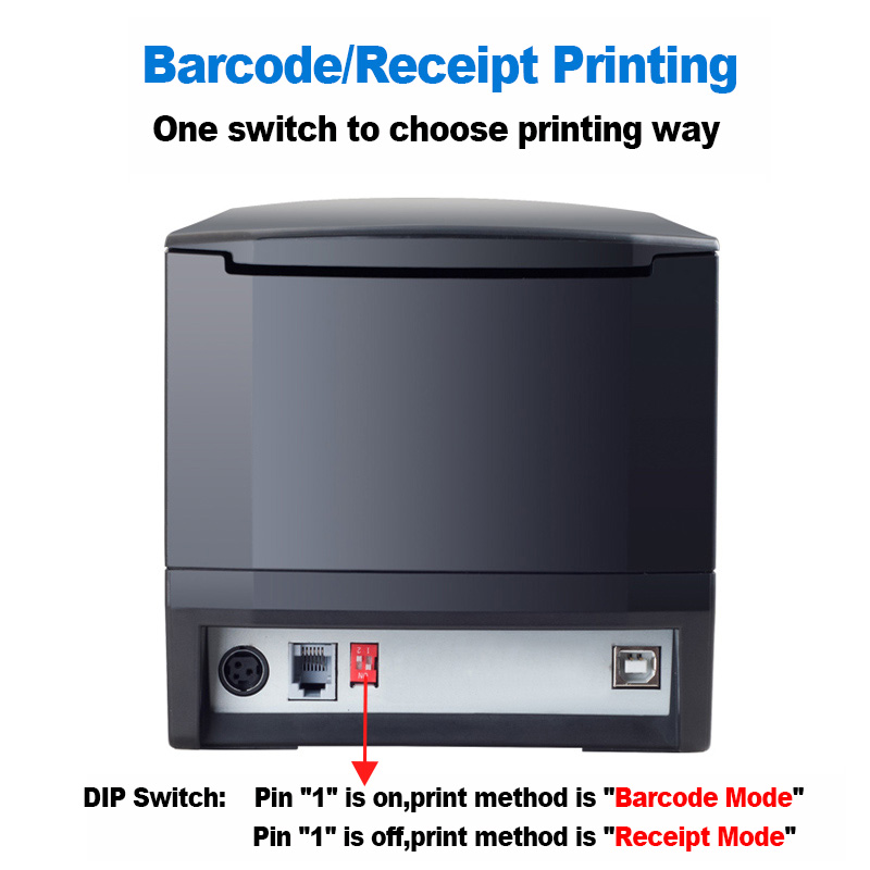 Xprinter 365B Thermal Label Barcode Pos Printer Bluetooth 80MM Receipt Sticker Printing Machine 127MM/S for Android IOS Windows