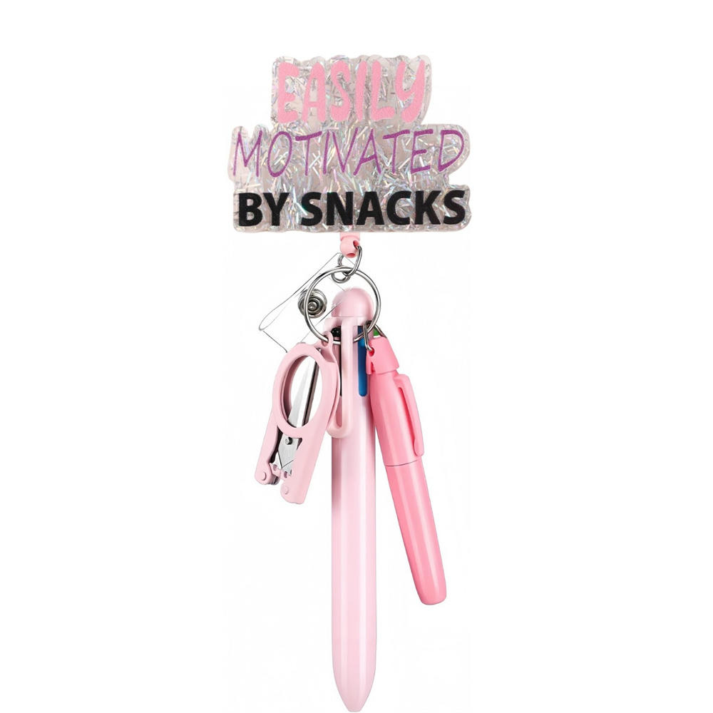 Retractable Scroll Style Hooks Scalable Ballpoint Pen School Hospital Student Nurse Ball Pen with Buckle Clip Nurse's Day
