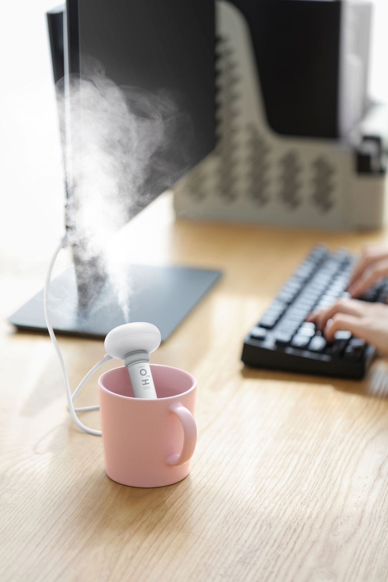 Xiaomi-humidificador de aire portátil JISU H₂O, Original, silencioso, Nano vapor, niebla, filtro de esterilización por ultrasonido, 56g