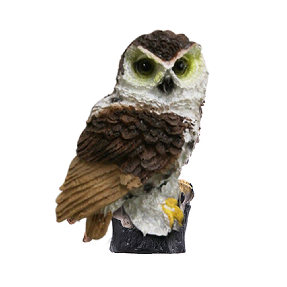 solar power led garden light outdoor Waterproof energy panel lamp luz solar Owl lighting Path Yard decoration for: Brown