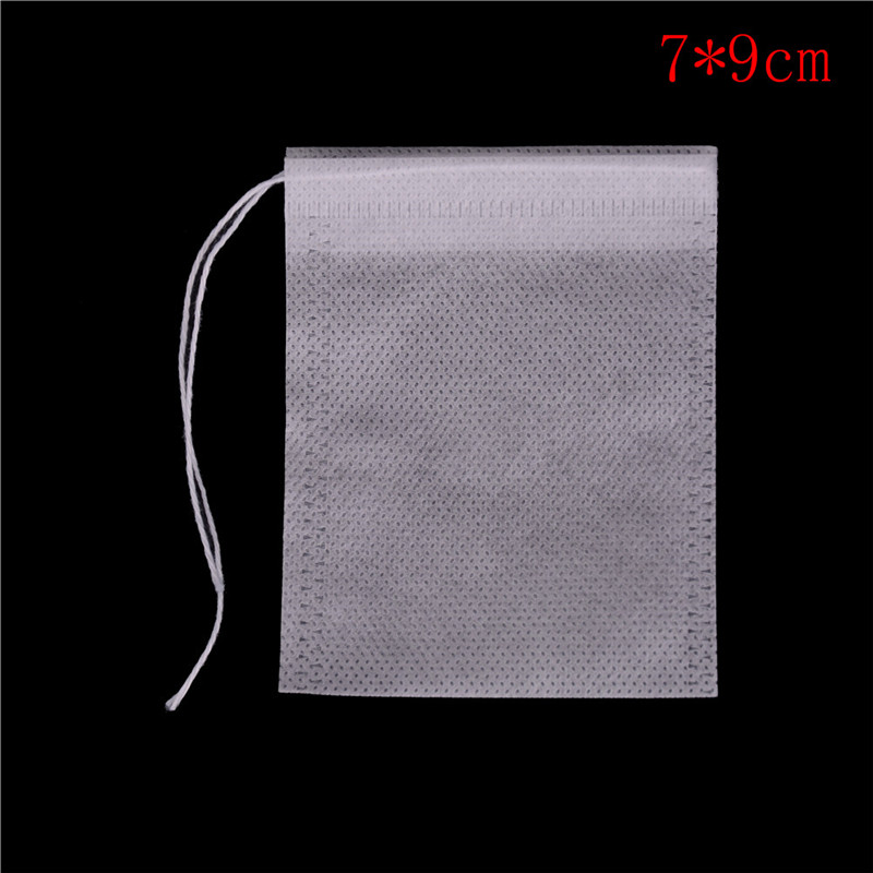 N2HAO-bolsas de té desechables, bolsitas de té vacías con cuerda, bolsa de sellado para té, tela no tejida, papel, 100 Uds.: A3