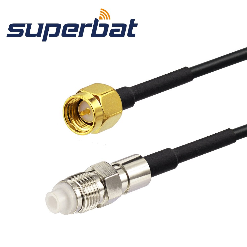 Superbat Dab/Dab + Autoradio Antenne Fme Stekker Naar Sma Stekker RG174 Kabel 500Cm Voor auto Dab