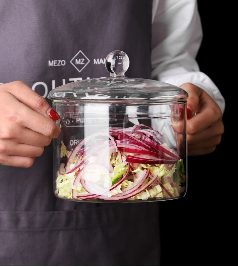 Glass Saucepan Stove Pot Transparent Borosilicate Glass Cooking Pot Stockpot Heat Resistant Boil Water Noodles Bowl Soup Cooker