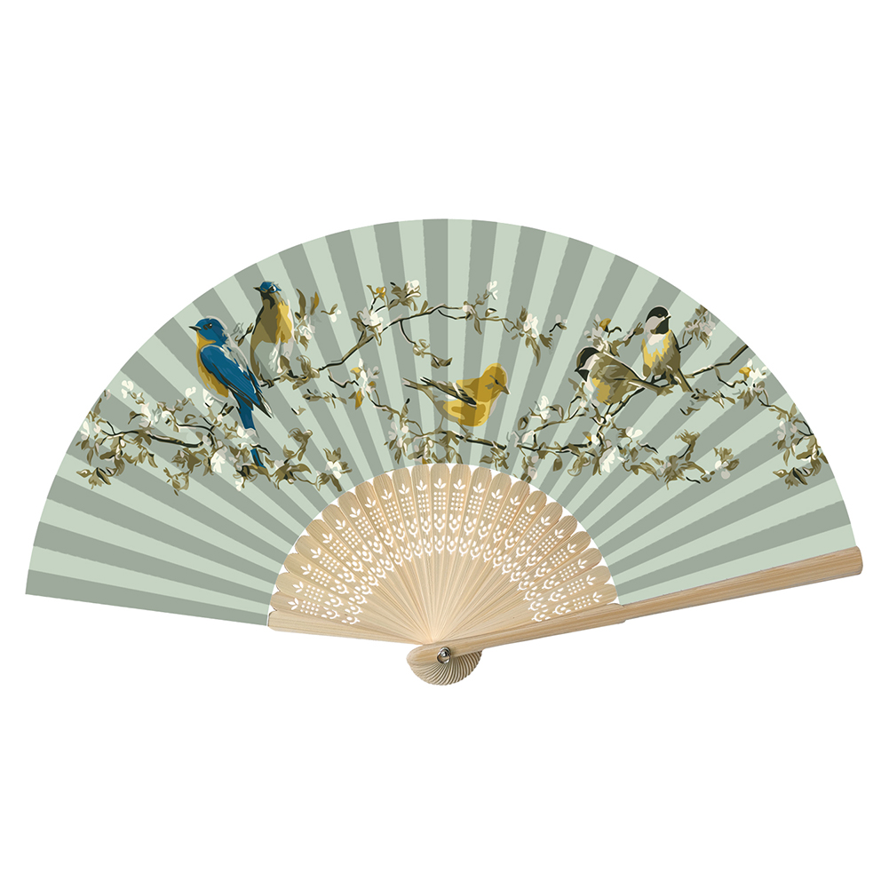 Handmade Oil Painting Ginkgo Leaf Folding Fan By Numbers DIY Painted Craft Home Decoration Digital Oil Painting Fan: J