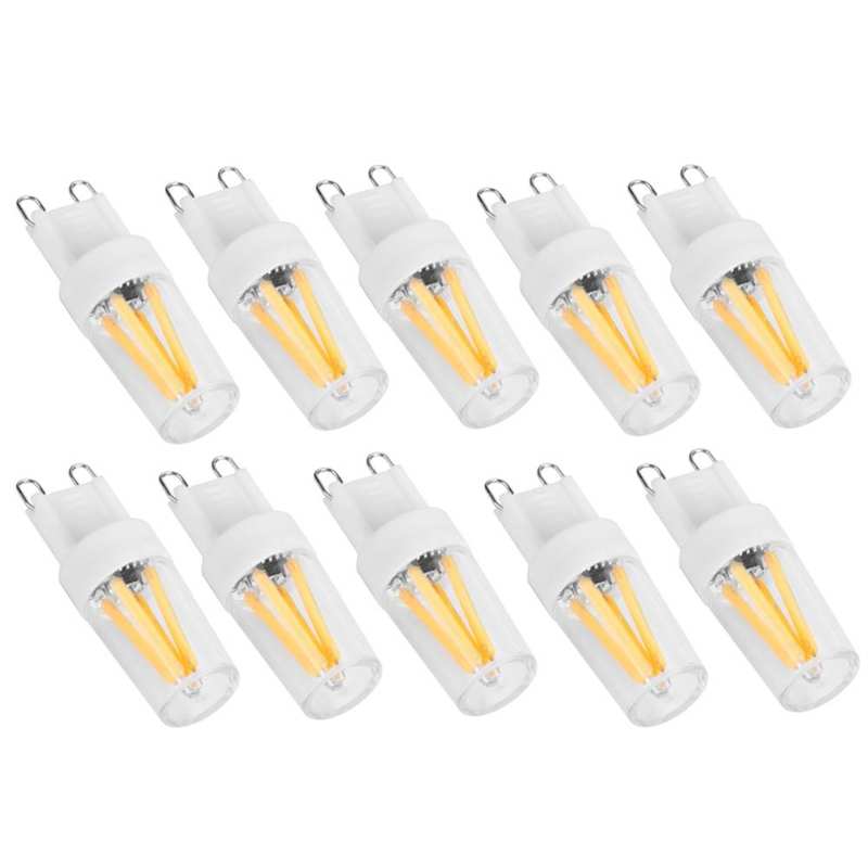 10PCS G9 Base LED Light Bulbs 2W AC110V Bi-Pin Bulb for Chandelier Wall Lamp Home Lighting Warm White Bi‑Pin Base Bulb