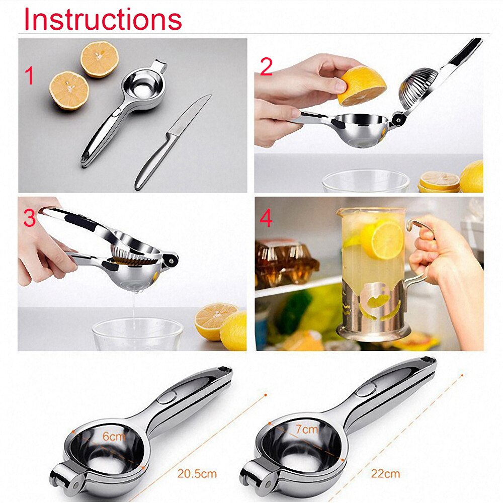 Household Manual Fruit Lemon Juicer Citrus Orange Hand Squeezer Press Machine Stainless Steel Multifunction Kitchen Gadgets