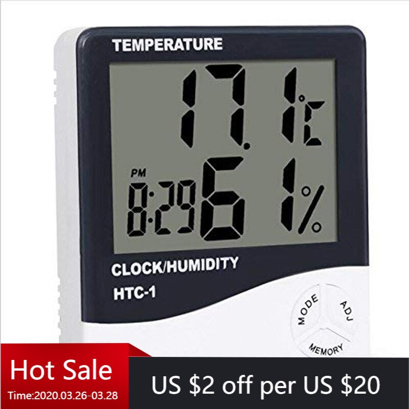 1Pcs Mini Car Home Indoor Outdoor Digital Thermometer Hygrometer with LCD Display Temperature Humidity Meter Car Accessories