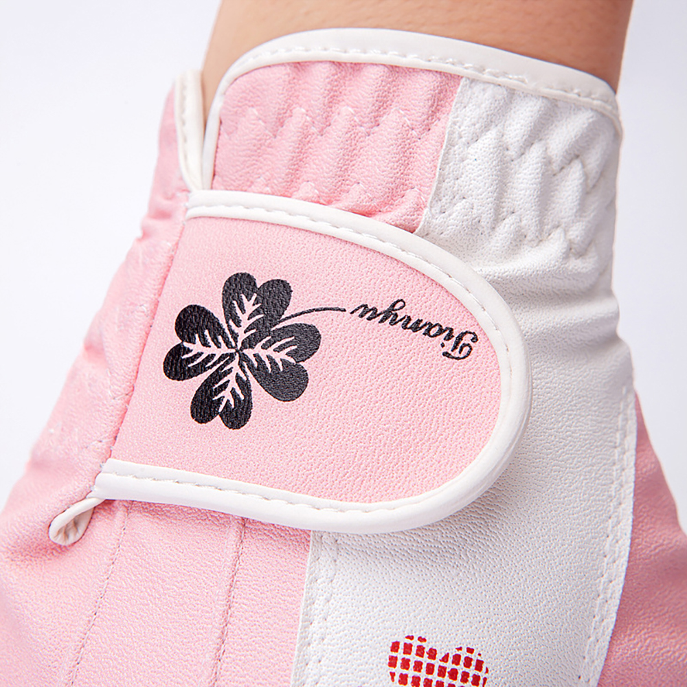 Guantes de Golf para mujer, manoplas de mano izquierda y derecha, paño de microfibra, partículas de silicona transpirables, antideslizantes, estilo coreano