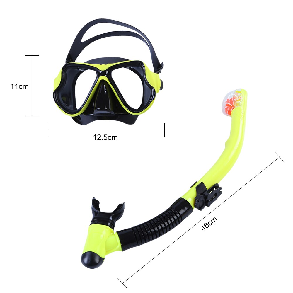 Scuba Diving Mask Snorkel Anti-Fog Goggles Glasse Set Adult Silicone Swimming Fishing Pool Equipment