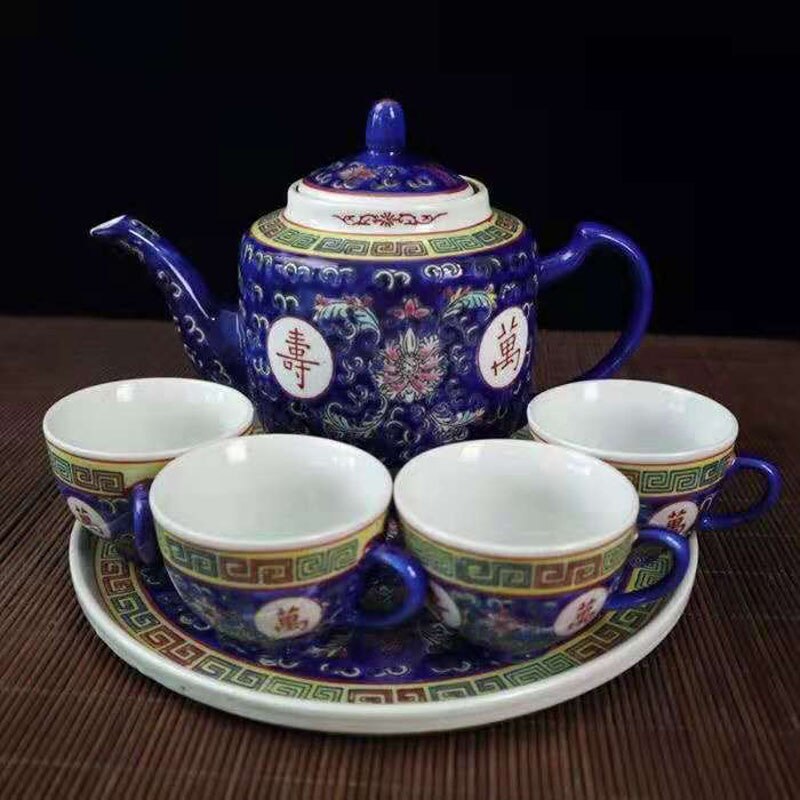Tea Cup Set Of 6, Chinese Ceramic Tea Sets Exquisite Porcelain Teapot Bone China Tea Set Teapot Set Tea Cups And Saucer Sets