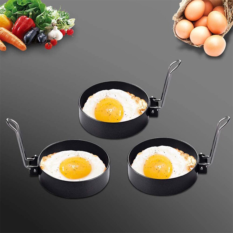 Ægringe ,5 pak æggering, non stick rund ægring form til spejlæg, pandekager, sandwich