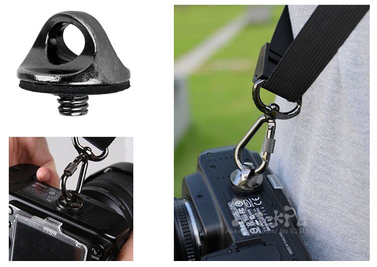 3in1 camera neck strap accessories 1/4 screw / metal connection hook / quick release plate for DSLR 60d 70d 650d 700d d5200 d90