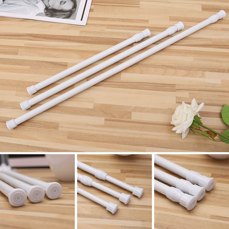 Cortina varillas telescópicas Polo gasa extensible tensión percha para varilla resorte ajustable, ducha en el cuarto de baño
