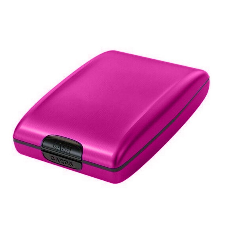 1pc unisex aluminium bankpashouder met harde hoes, portemonnee, solide creditcardscanbescherming, kaarthouder voor dames en heren